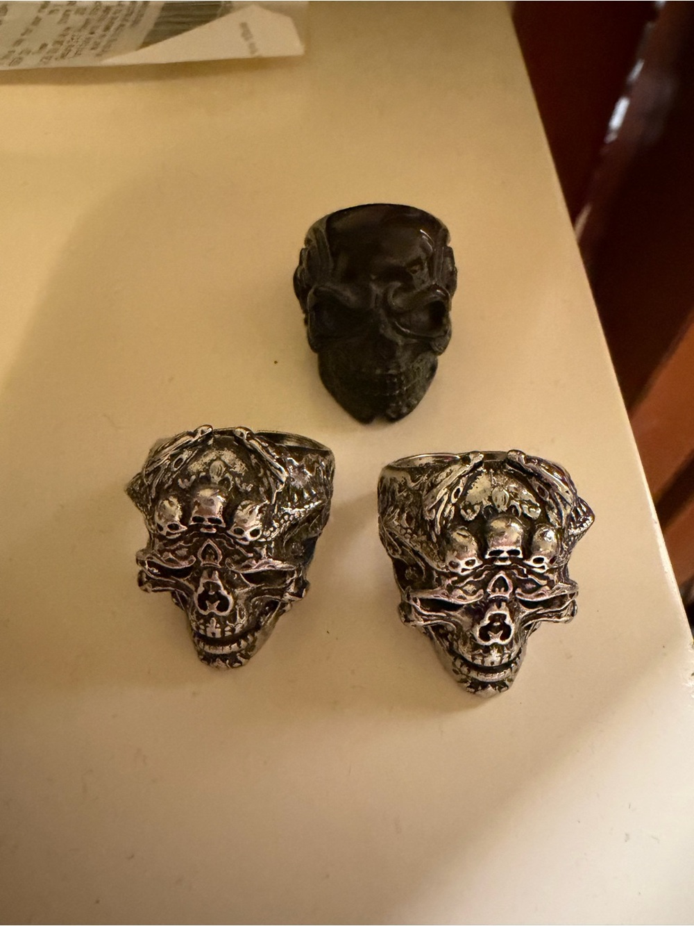 Men's Skull Ring Trio